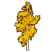Arbre décoratif feuilles jaunes A