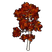 Arbre décoratif feuilles rouges C
