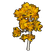 Arbre décoratif feuilles jaunes C