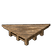 Base triangular de madera
